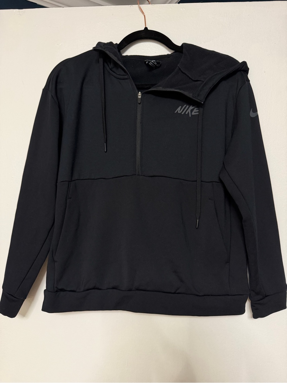 Nike Black Half-Zip Hooded Pullover